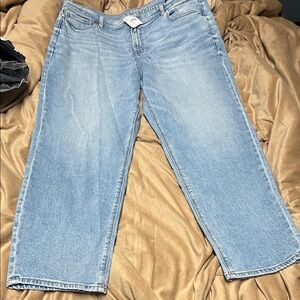 American Eagle Outfitters Light Blue Straight Leg Jeans